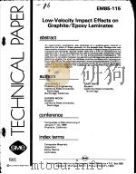 LOW-VELOCITY LMPACT EFFECTS ON GRAPHITE/EPLXY LAMINATES     PDF电子版封面     