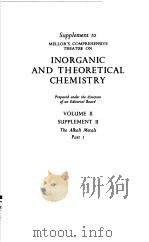 MELLORS COMPPEHENSIVE TREATISE ON INORGANIC AND THEORETICAL CHEMISTR VOLUME II     PDF电子版封面     