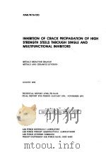 INHIBITION OF CRACK PROPAGATION OF HIGH STRENGTH STEELS THROUGH SINGLE AND MULTIFUNCTIONAL INHIBITOR     PDF电子版封面     