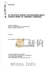 AN ANALYTICAL METHOD FOR EVALUATING IMPACT DAMAGE ENERGY OF LAMINATED COMPOSITES     PDF电子版封面     