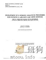 DEVELOPMENT OF SCHEMATIC ANALYTICAL PROCEDURES FOR SYNTHETIC LUBRICANTS AND THEIR ADDITIVES     PDF电子版封面    FRANCIS S.BONOMO JOSEPH J.E.SC 