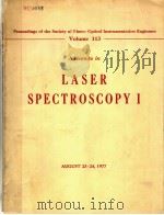 LASER SPECTROSCOPYI     PDF电子版封面     