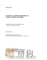 AEROSPACE MATERIALS RESPONSE TO INTENSE THERMAL RADIATION     PDF电子版封面     