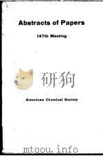 ABSTRACTS OF PAPERS 147TH MEETING     PDF电子版封面     