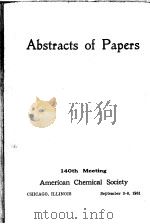 ABSTRACTS OF PAPERS 140TH MEETING     PDF电子版封面     