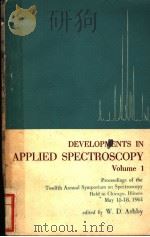 DEVELOPMENTS IN APPLIED SPECTROSCOPY VOLUME 1（ PDF版）
