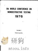 8TH WORLD CONFERENCE ON NONDESTRUCTIVE TESTING 1976 VOLUME 3     PDF电子版封面     