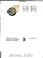 PREPRINTS OF SESSION PREPRINTS DE LA SEANCE BERICHTE ZUR SITZUNG B 2JUNE 1970     PDF电子版封面     