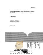 ACOUSTIC EMISSION MONITORING OF POLYMER COMPLSITE MATERIALS     PDF电子版封面    R·BARDENHEIER 