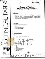 TECHNICAL PAPER  MS86-157  Design of Flexible Manufacturing Systems（ PDF版）