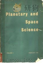 PLANETARY AND SPACE SCIENCE VOLUME 3     PDF电子版封面     