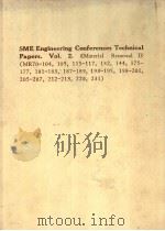 SME ENGINEERING CONFERENCES TECHNICAL PAPERS VOL 2（ PDF版）
