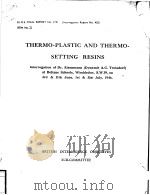 THERMO-PLASTIC AND THERMOSETTING RESINS（ PDF版）