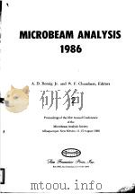 MICROBEAM ANALYSIS 1986/2     PDF电子版封面    A.D.ROMIG JR.AND W.F.CHAMBERS 