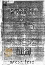 HIGH TEMPERATURE MATERIALS FOR POWER ENGINEERING 1900  PART 2  C     PDF电子版封面    E.BACHELET  R.BRUNETAUD  D.COU 