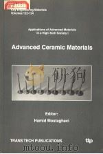 APPLICATIONS OF ADVANCED MATERIALS IN A HIGH-TECH SOCIETY I  ADVANCED CERAMIC MATERIALS（ PDF版）