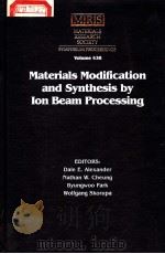 MATERIALS MODIFICATION AND SYNTHESIS BY ION BEAM PROCESSING VOLUME 438（ PDF版）