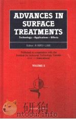 ADVANCES IN SURFACE TREATMENTS TECHNOLOGY-APPLICATIONS-EFFECTS VOLUME 5     PDF电子版封面  0080349234  A.NIKU-LARI 
