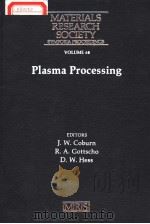PLASMA PROCESSING     PDF电子版封面    j·W·HOBURN 