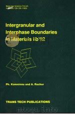 INTERGRANULAR AND INTERPHASE BOUNDARIES IN MATERIALS IIB92     PDF电子版封面    A·ROCHER 