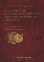 PROCEEDINGS OF THE 6RD INTERNATIONAL CONFERENCE ON RARE EARTH DEVELOPMENT AND APPLICATIONS VOLUME 2     PDF电子版封面     
