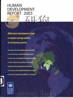 HUMAN DEVELOPMENT REPORT 2003     PDF电子版封面  0195219880   