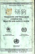 IPCS THALLIUM AND THALLIUM COMPOUNDS HEALTH AND SAFETY GUIDE（ PDF版）
