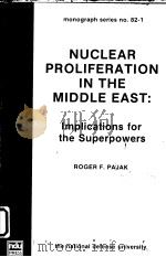 NUCLEAR PROLIFERATION IN THE MIDDLE EAST:IMPLICATIONS FOR THE SUPERPOWERS   1982  PDF电子版封面    DR.ROGER F.PAJAK 