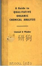 A GUIDE TO QUALITATIVE ORGANIC CHEMICAL ANALYSIS（ PDF版）