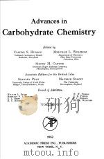 ADVANCES IN CARBOHYDRATE CHEMISTRY VOLUME 7     PDF电子版封面    CLAUDE S.HUDSON  MELVILLE L.WO 