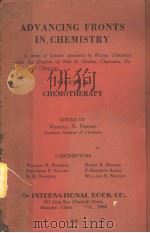 ADVANCING FRONTS IN CHEMISTRY VOLUME Ⅱ     PDF电子版封面    WENDELL H·POWERS 