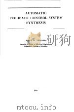 AUTOMATIC FEEDBACK CONTROL SYSTEM SYNTHESIS（ PDF版）