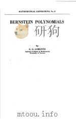 BERNSTEIN POLYNOMIALS     PDF电子版封面    G·G·LORENTZ 