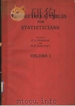 BIOMETRIKA TABLES FOR STATISTICIANS     PDF电子版封面    E·S·PEARSON H·O·HARTLEY 