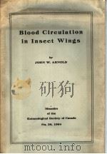 BLOOD CIRCUIATION IN INSECT WINGS（ PDF版）
