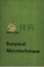 BOTANICAL MICROTECHNIQUE     PDF电子版封面    JOHN E·SASS 