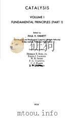 CATALYSIS VOLUME 1     PDF电子版封面    PAUL H·EMMETT 