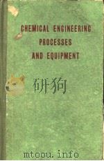 CHEMICAL ENGINEERING PROCESSES AND EQUIPMENT     PDF电子版封面     