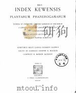 INDEX KEWENSIS PLANTARUM PHANEROGAMARUM TOMUS Ⅱ     PDF电子版封面     