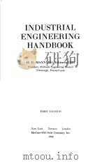 INDUSTRIAL ENGINEERING HANDBOOK     PDF电子版封面    H·B·MAYNARD 