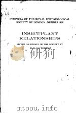 INSECT/PLANT RELATIONSHIPS     PDF电子版封面     