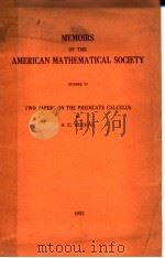 MEMOIRS OF THE AMERICAN MATHEMATICAL SOCIETY（ PDF版）