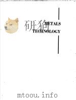 METALS TECHNOLOGY     PDF电子版封面     