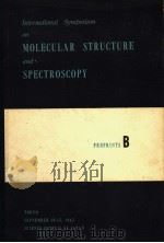 MOLECULAR STRUCTURE AND SPECTROSCOPY PREPRINTS B     PDF电子版封面     