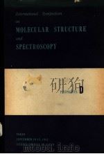 MOLECULAR STRUCTURE AND SPECTROSCOPY PREPRINTS D     PDF电子版封面     