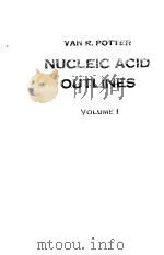 NUCLEIC ACID OUTLINES VOLUME Ⅰ STRUCTURE AND METABOLISM     PDF电子版封面    VAN R.POTTER 