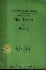 PART FIVE THE TESTING OF PAINTS     PDF电子版封面     