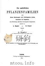 PFLANZENF AMILIEN Ⅰ.TEIL ABTEILUNG 1A UND 1B.     PDF电子版封面    A.ENGLER 