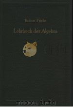 ROBERT FRICKE LEHRBUCH DER ALGEBRA Ⅰ     PDF电子版封面     