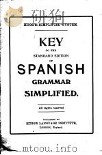 SPANISH GRAMMAR SIMPLIFIED     PDF电子版封面     